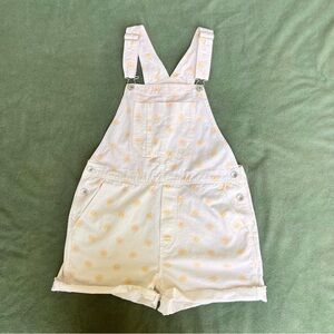 “Christina” Short Overall Off-White Daisy Dot